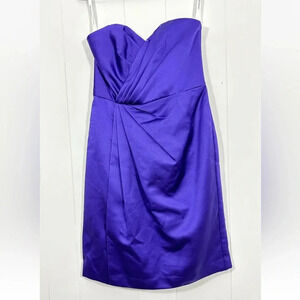 DAVIDS BRIDAL Satin Strapless mini Sheath Dress Size 2